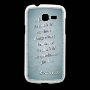 Coque Samsung Galaxy Fresh Sincérité fatale Turquoise Citation Oscar Wilde