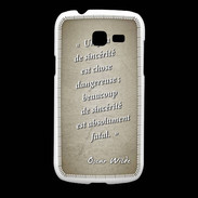 Coque Samsung Galaxy Fresh Sincérité fatale Sepia Citation Oscar Wilde