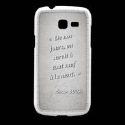 Coque Samsung Galaxy Fresh Survie mort Gris Citation Oscar Wilde