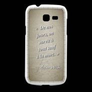 Coque Samsung Galaxy Fresh Survie mort Sepia Citation Oscar Wilde