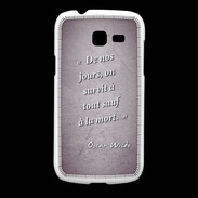 Coque Samsung Galaxy Fresh Survie mort Violet Citation Oscar Wilde
