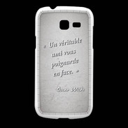 Coque Samsung Galaxy Fresh Ami poignardée Gris Citation Oscar Wilde