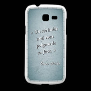 Coque Samsung Galaxy Fresh Ami poignardée Turquoise Citation Oscar Wilde