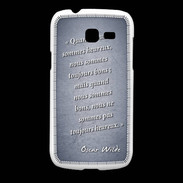 Coque Samsung Galaxy Fresh Bons heureux Bleu Citation Oscar Wilde