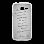 Coque Samsung Galaxy Fresh Bons heureux Gris Citation Oscar Wilde
