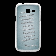 Coque Samsung Galaxy Fresh Bons heureux Turquoise Citation Oscar Wilde