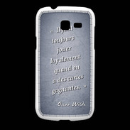 Coque Samsung Galaxy Fresh Cartes gagnantes Bleu Citation Oscar Wilde