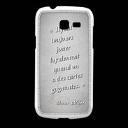 Coque Samsung Galaxy Fresh Cartes gagnantes Gris Citation Oscar Wilde