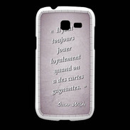 Coque Samsung Galaxy Fresh Cartes gagnantes Rose Citation Oscar Wilde