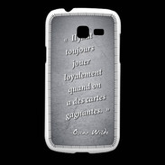 Coque Samsung Galaxy Fresh Cartes gagnantes Noir Citation Oscar Wilde