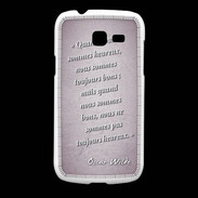 Coque Samsung Galaxy Fresh Bons heureux Rose Citation Oscar Wilde