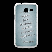 Coque Samsung Galaxy Fresh Cartes gagnantes Turquoise Citation Oscar Wilde