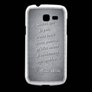 Coque Samsung Galaxy Fresh Croire Noir Citation Oscar Wilde