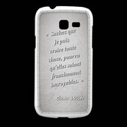 Coque Samsung Galaxy Fresh Croire Gris Citation Oscar Wilde