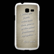 Coque Samsung Galaxy Fresh Croire Sepia Citation Oscar Wilde