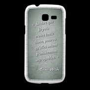 Coque Samsung Galaxy Fresh Croire Vert Citation Oscar Wilde
