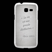 Coque Samsung Galaxy Fresh Désillusion vie Gris Citation Oscar Wilde