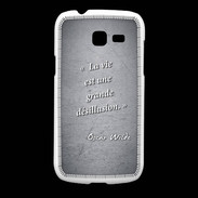 Coque Samsung Galaxy Fresh Désillusion vie Noir Citation Oscar Wilde