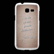 Coque Samsung Galaxy Fresh Désillusion vie Rouge Citation Oscar Wilde