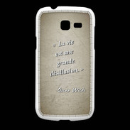 Coque Samsung Galaxy Fresh Désillusion vie Sepia Citation Oscar Wilde