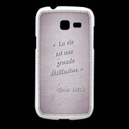 Coque Samsung Galaxy Fresh Désillusion vie Rose Citation Oscar Wilde