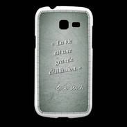 Coque Samsung Galaxy Fresh Désillusion vie Vert Citation Oscar Wilde