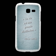 Coque Samsung Galaxy Fresh Désillusion vie Turquoise Citation Oscar Wilde