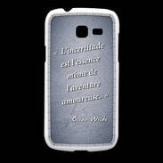 Coque Samsung Galaxy Fresh Incertitude amour Bleu Citation Oscar Wilde