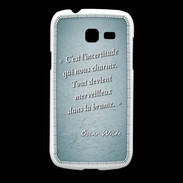 Coque Samsung Galaxy Fresh Incertitude amour Turquoise Citation Oscar Wilde