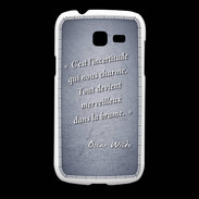 Coque Samsung Galaxy Fresh Incertitude Bleu Citation Oscar Wilde