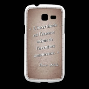 Coque Samsung Galaxy Fresh Incertitude Rouge Citation Oscar Wilde