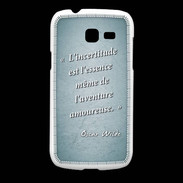 Coque Samsung Galaxy Fresh Incertitude Turquoise Citation Oscar Wilde