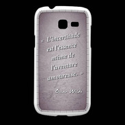 Coque Samsung Galaxy Fresh Incertitude Violet Citation Oscar Wilde