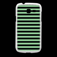 Coque Samsung Galaxy Fresh rayures vert d'eau et noires