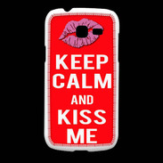 Coque Samsung Galaxy Fresh Keep Calm Kiss me Rouge