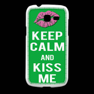Coque Samsung Galaxy Fresh Keep Calm Kiss me Vert