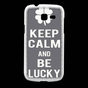 Coque Samsung Galaxy Fresh Keep Calm Be lucky Gris