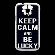 Coque Samsung Galaxy Fresh Keep Calm Be lucky Noir