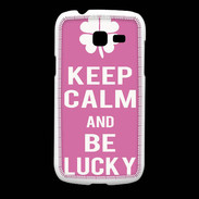 Coque Samsung Galaxy Fresh Keep Calm Be Lucky Rose