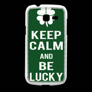 Coque Samsung Galaxy Fresh Keep Calm Be lucky Vert