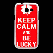 Coque Samsung Galaxy Fresh Keep Calm Be Lucky Rouge