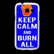Coque Samsung Galaxy Fresh Keep Calm Burn Bleu