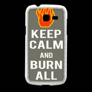 Coque Samsung Galaxy Fresh Keep Calm Burn Gris