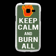 Coque Samsung Galaxy Fresh Keep Calm Burn Kaki