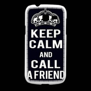Coque Samsung Galaxy Fresh Keep Calm Call friend Noir