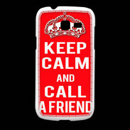 Coque Samsung Galaxy Fresh Keep Calm Call friend Rouge