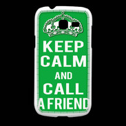 Coque Samsung Galaxy Fresh Keep Calm Call friend Vert