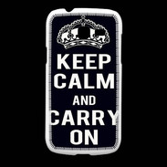 Coque Samsung Galaxy Fresh Keep Calm Carry on Noir