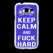 Coque Samsung Galaxy Fresh Keep Calm Fuck hard bleu