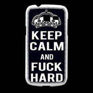 Coque Samsung Galaxy Fresh Keep Calm Fuck hard Noir